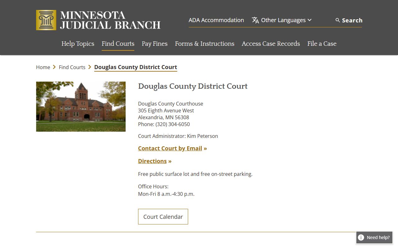 Douglas County Probate Court Records - District Court page