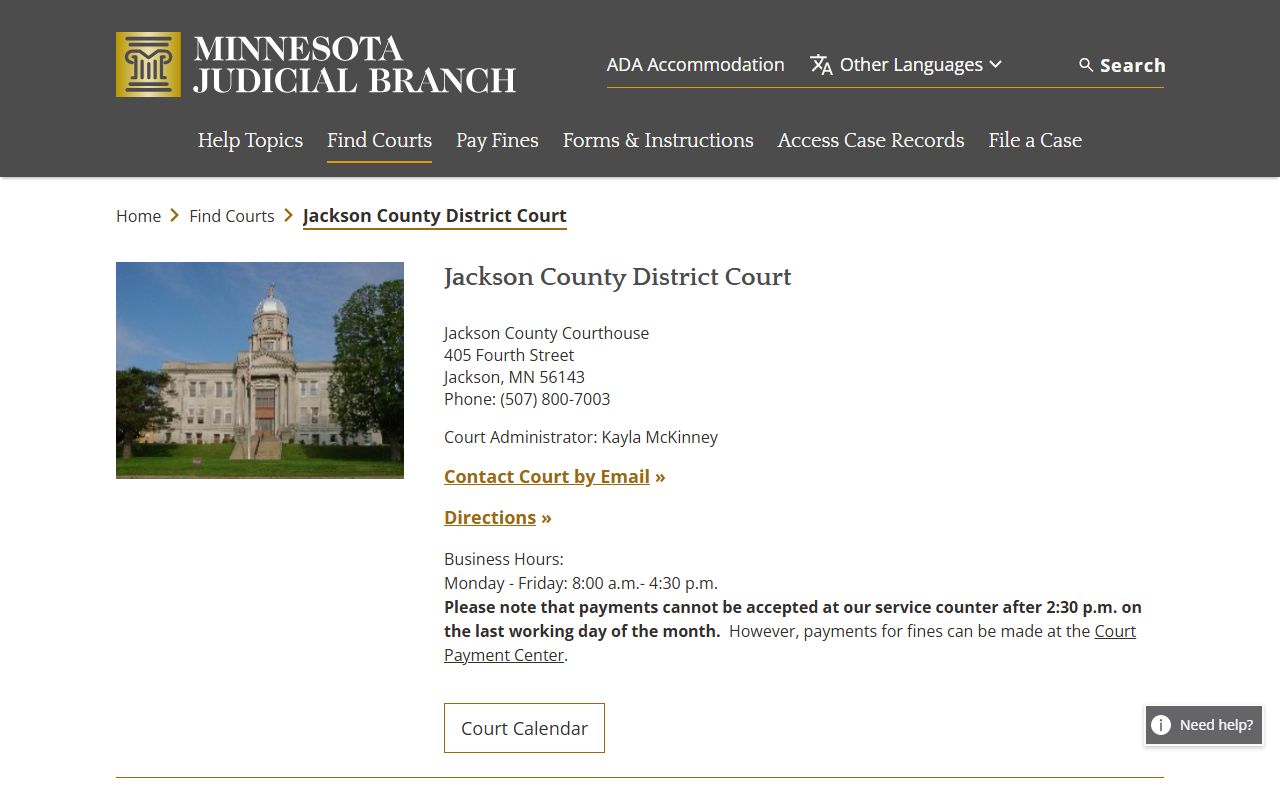 Jackson County District Court probate records page