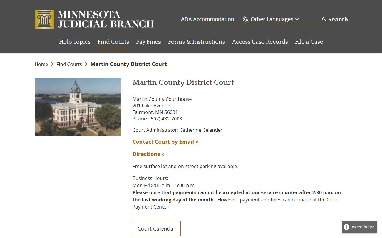 Martin County Probate Court Records - District Court website